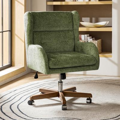 HULALA HOME Miriam Modern Chenille Fabric Office Chair with Adjustable Height and Tilt Function