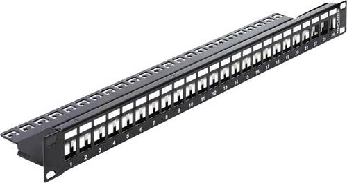 Delock 43277 24 Port Netzwerk-Patchpanel 483 mm (19") Unbestückt 1 HE Unbestückt