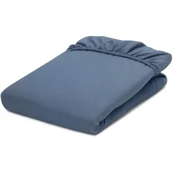 Tchibo - Biber-Spannbettlaken - blau