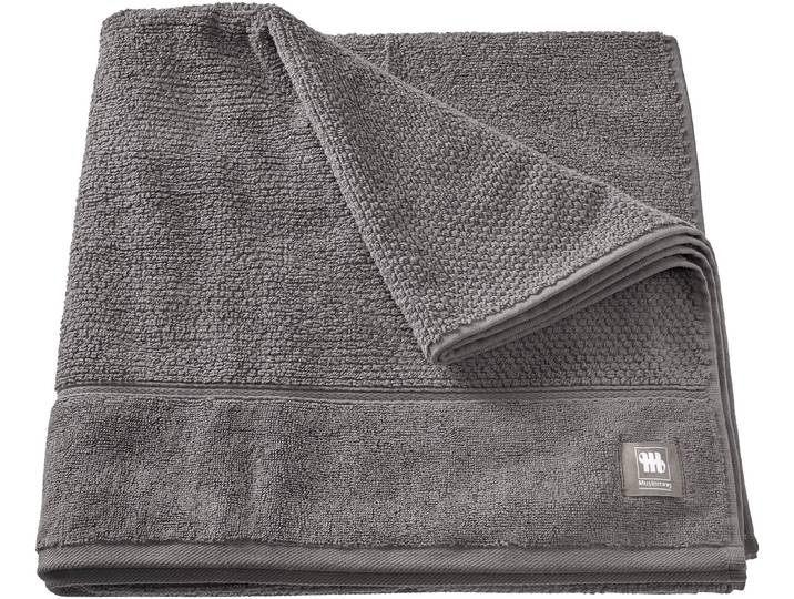 Badetuch MUSTERRING Solid , grau (anthrazit), B:80cm L:160cm, Frottee, Baumwolle, Handtücher, Badetuch, hautschmeichelnde Airtouch Qualität