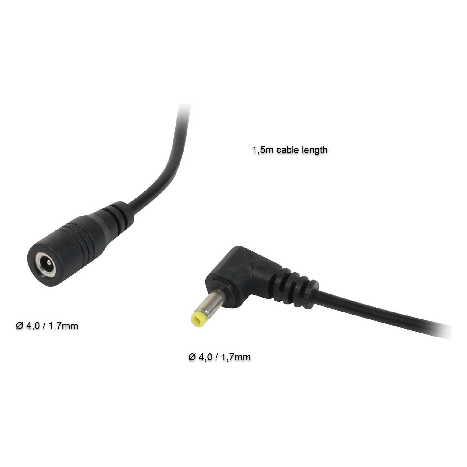 Allnet Ersatznetzteil Hohlbuchse Hohlstecker Adapterkabel Verlängerung 40mm x 17 (ALL-Adapt-Ext4.00-1500)
