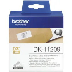 Brother DK-11209 - Schwarz auf Weiß - 800) Adressetiketten - für Brother QL-1050...