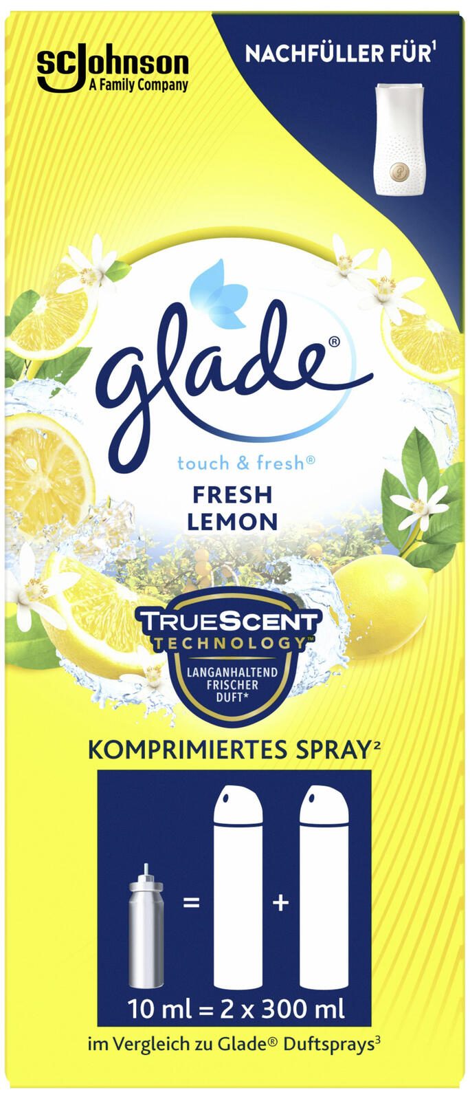 glade Raumduft-Nachfüller Zitronenfizz, Süße Mandarine und reife Grapefruit 10 ml 264623