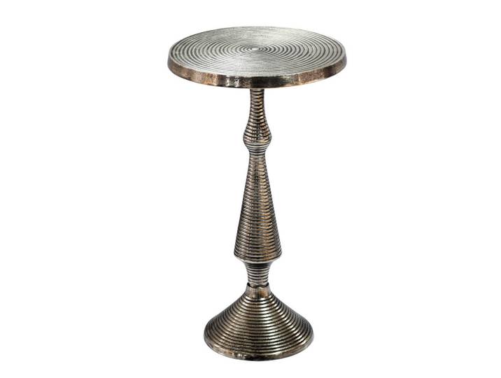 Livetastic Beistelltisch, Silber, Metall, rund, Säule, 30x54x30 cm, einfacher Aufbau, Wohnzimmer, Wohnzimmertische, Beistelltische, Beistelltische Metall