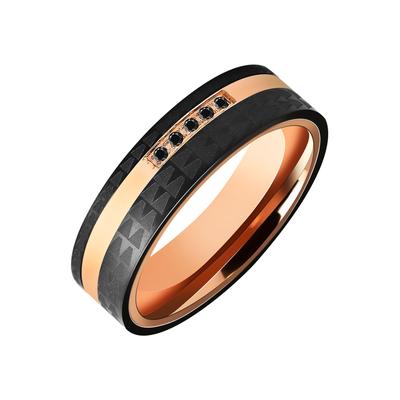 Partnerring AKZENT "Zdravka, hautverträglich" Gr. 52, rosa (roségoldfarbig), Fingerringe, Damen, 52, Edelstahl