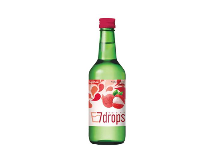 7DROPS Soju au litchi 12 % d'alcool - 360 ml