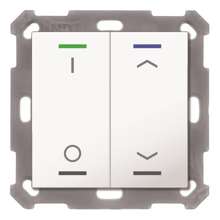 MDT MDTtechno. Taster Light 55 2-fach RGBW,rws/glä BE-TAL55T2.D1 (BE-TAL55T2.D1)
