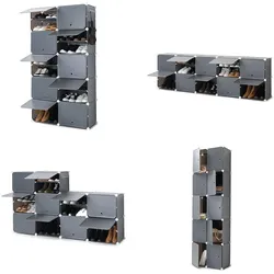 InnovaGoods, Schuhschrank, Tragbares Modul-Schuhregal (84 x 32 x 96 cm)