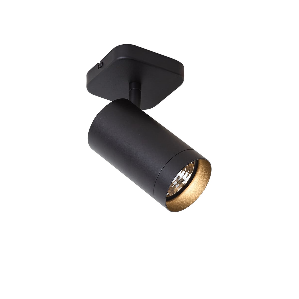 Qazqa Moderne Plafondlamp Zwart en Goud/Messing Aluminium - Verstelbaar - GU10