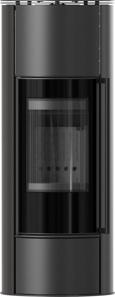 Kaminofen aus Stahl KRATKI ERIK Hoch Ø 150 5,5 kW schwarz Verkleidung