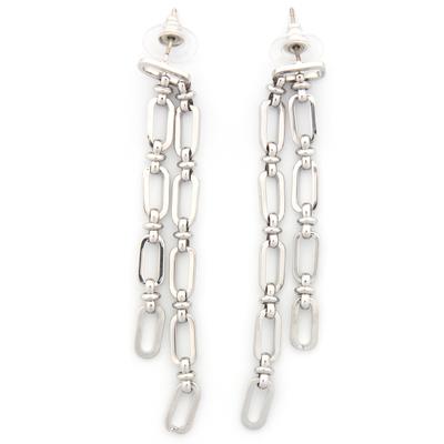Paar Ohrhänger FIRETTI "Ohrschmuck Kettenglieder groß", bunt (silberfarben, beere, dunkelblau, lila, gelb, rosa, siam, grün), Ohrringe, Damen, Metall