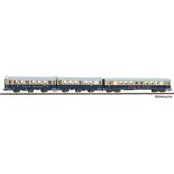 PIKO N 3er-Wagenset Weinstraße DB Epoche IV, 2 Umbauwagen + Schürzeneilzugwagen, 40630