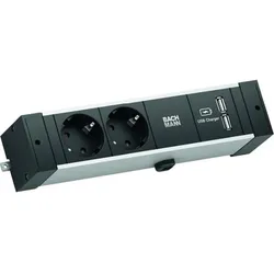 Bachmann 941.101 DESK RAIL 2xCEE7/3 1xUSB Charger 2,0m 941101