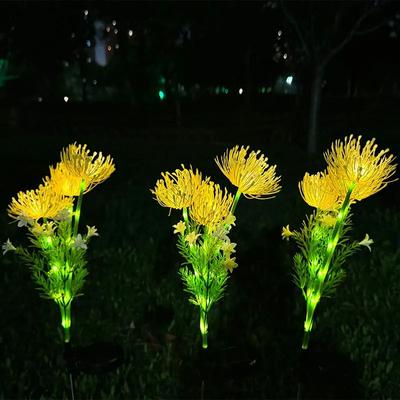 Inspired Living Solar Shore Flower Stake Lights Waterproof Outdoor Solar Stake Lights For Garden & Yard Decor yellow
