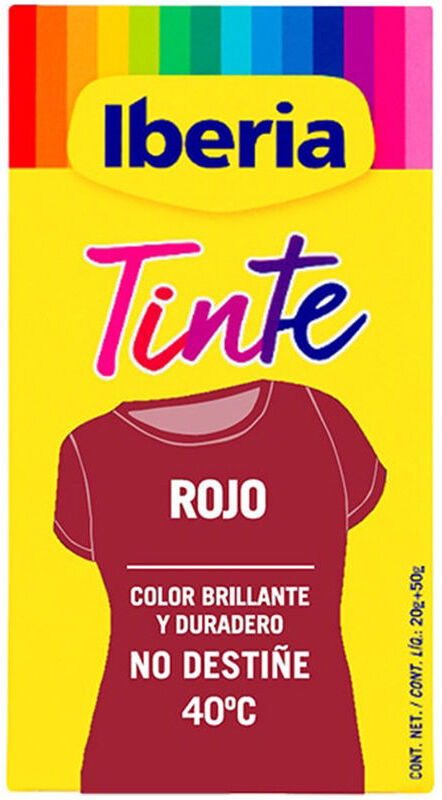 Iberia Teinture Pour Vêtements grand teint 40º #rouge