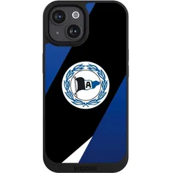Nivocase Handyhülle für Apple iPhone 15 Hülle NIVOpure Case Schwarz Arminia Bielefeld DSC Offizielles (Apple iPhone 15), Smartphone Hülle, Schwarz