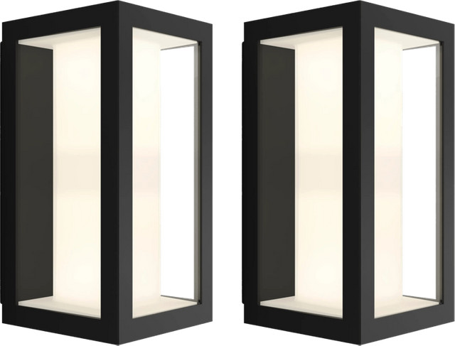 Philips Hue Impress muurlamp White and Color zwart smal duo pack
