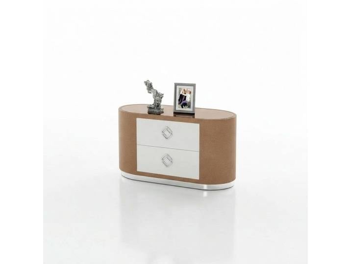 Xlmoebel Nachttisch Weißer Design-Nachttisch mit elegantem, modernem Stil und Stauraum (1-St., Nachttisch), Hergestellt in Europa