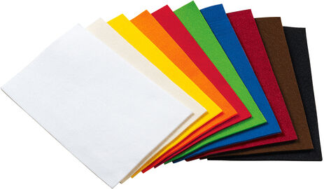 Textilfilz-Paket "Kreativ", Stärke 4 mm, 20 x 30 cm, kräftige Farben