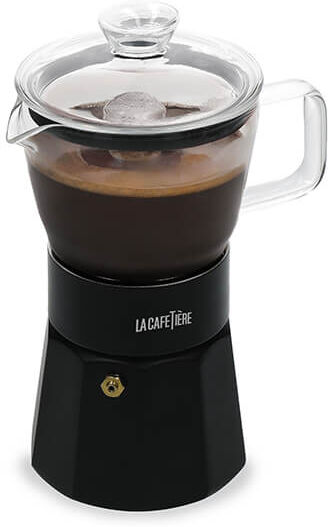 La Cafetiere Glass 6 Cup Espresso Maker Black