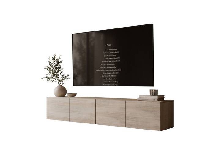 Lookway TV-Schrank COLGANTE TRAVERTIN 200 cm Hängendes TV-Lowboard (2x TV-Schrank) Breite: 200 cm