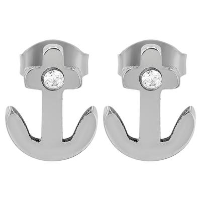 Paar Ohrhänger ADELIA´S "Ohrringe aus Titan mit Strass Steinchen", Damen, Gr. Damen, Titan, silber (weiß), Ohrringe, Geschenkidee: zeitlos und vielseitig