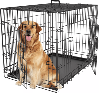 USA Free Shipping Shop Metal Wire Dog Crate With Double Doors & Tray, Foldable Pet Kennel For Medium Dogs Metal Wire Dog Crate With Double Doors & Tray, Foldable Pet Kennel For Medium Dogs