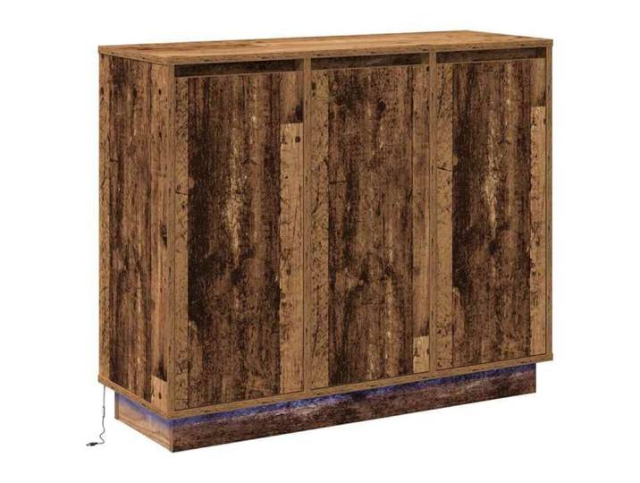 NOUVEAU Meuble buffet de salon - Buffet LED - Bois ancien - 90x32x75cm Bois d'ingénierie 16537
