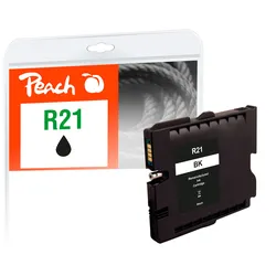 Peach Tintenpatrone schwarz kompatibel zu Ricoh GC21K, 405532