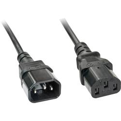 LINDY Strom Verlängerungskabel Deluxe [1x Kaltgeräte-Stecker C13 - 1x Kaltgeräte-Buchse C14] 3.00 m Schwarz 30332