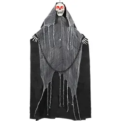 vidaXL Halloween-Sensenmann zum Aufhängen SPOOKA Schwarz 112 x 164 cm 42048669
