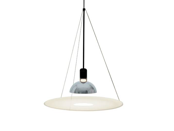 Flos Suspension Frisbi Verre opale blanc