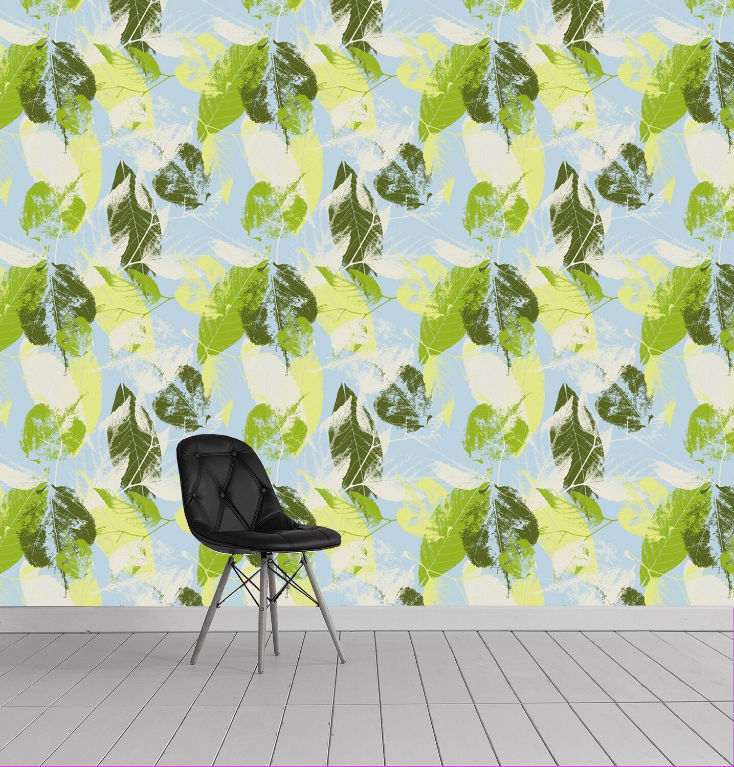 Vinyltapete QUEENCE "Isaac", grün, B:0,9m L:2,5m, Vinyl, Tapeten, Vinyltapete, 90x250cm, selbstklebend, kinderleichte Anbringung,, Sticker grün B/L: 0,9m x 2,5m