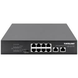 Intellinet 8-Port Gigabit Ethernet PoE+ Switch mit 2 RJ45 Gigabit Uplink-Ports 120W Netzwerk Switch 10 / 100 / 1000 MBit/s IEEE802.3af (15.4 W), IEEE802.3at 561402