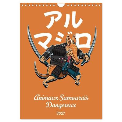 Animaux Samouraïs Dangereux (Calendrier mural 2027 DIN A4 horizontal), CALVENDO calendrier mensuel