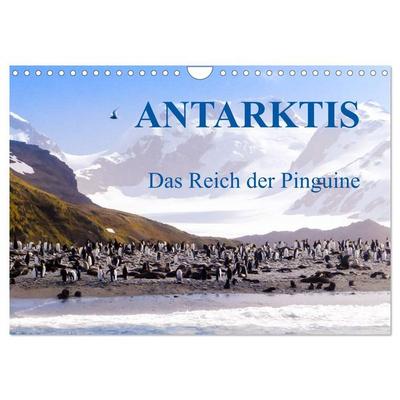 Antarktis - Das Reich der Pinguine (Wandkalender 2027 DIN A4 quer), CALVENDO Monatskalender