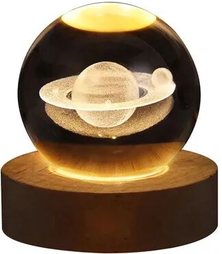 Multicon Wholesale Hub Galaxy And Planetary Projections USB Night Light, Unique Crystal Ball Lamp For Cozy Atmosphere saturn
