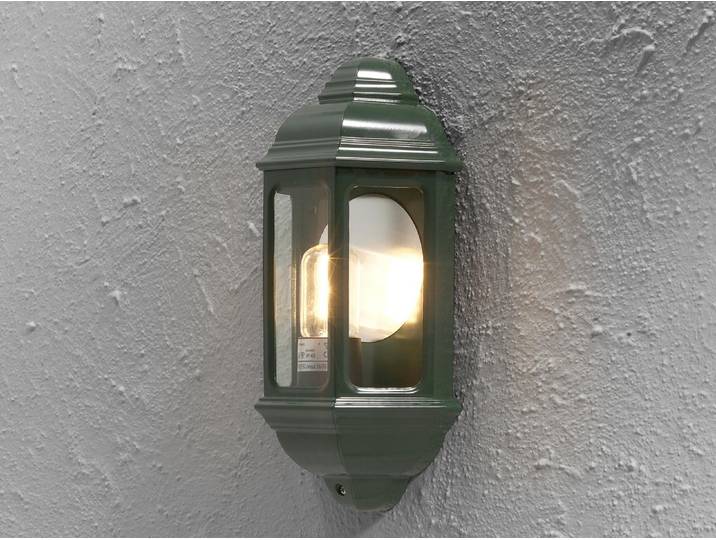 Konstsmide Cagliari Small grün lackiertes Aluminium, klares Glas 7011-600