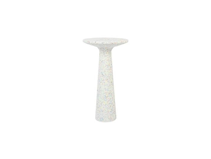 Petite table d'appoint en terrazzo multicolore, plastique recyclé