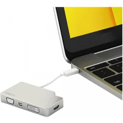 StarTech USB-C zu (HDMI, VGA), Video Adapter, Silber