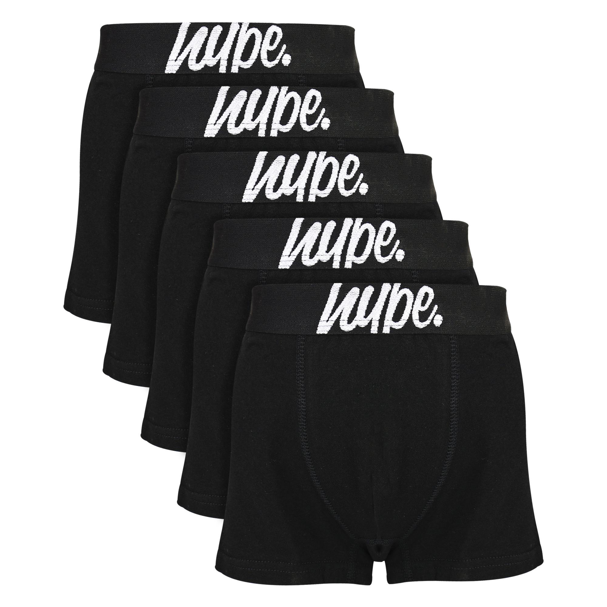5-Pack Jongens Katoenen Boxer Shorts Zwarte Rekbare Ondergoed