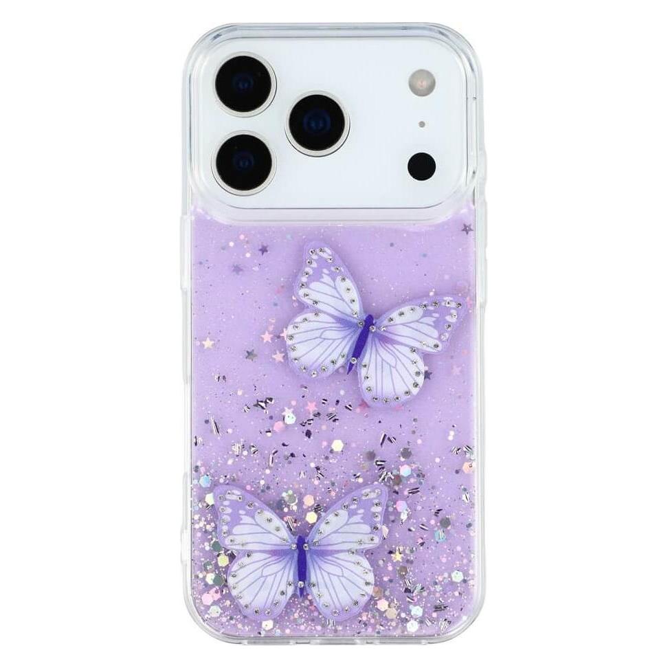 Cover-Discount iPhone 17 Pro - Glitzer Hülle Schmetterlinge (Apple iPhone 17 Pro) (62902984)