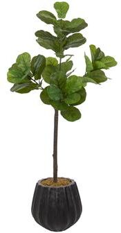 Kate and Laurel Fidmont Faux Fiddle Fig Tree