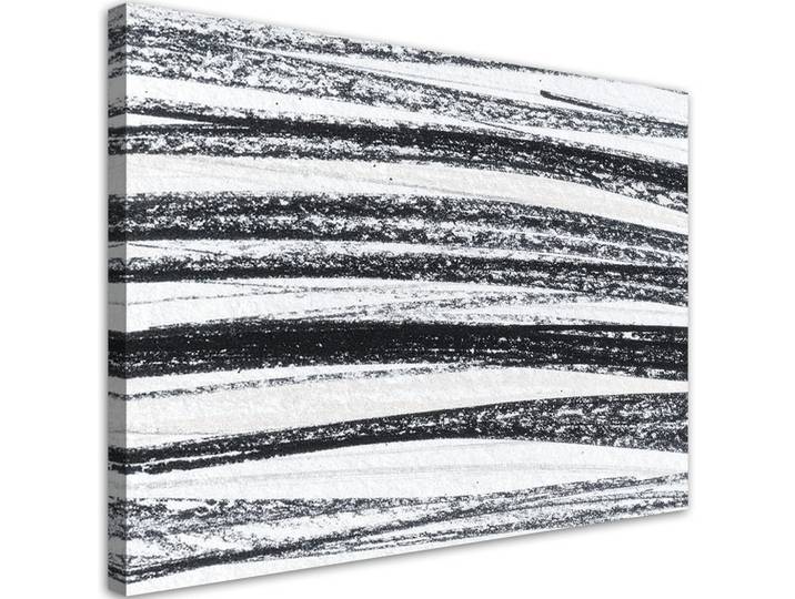 Feeby Leinwandbild Horizontale Linien Abstraktion 120x80cm, Schwarz, Rechteckig, 120x80 cm, Bilder & Rahmen, Bilder, Leinwandbilder