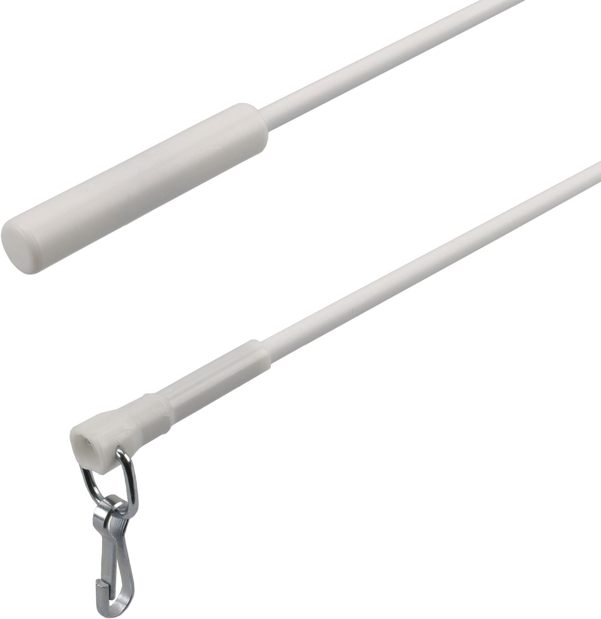 Schleuderstab LIEDECO Gr. 3, weiss (weiß), L:125cm, Schleuderstäbe, Schleuderstab, für Seitenschals, Gardinen weiß 125cm