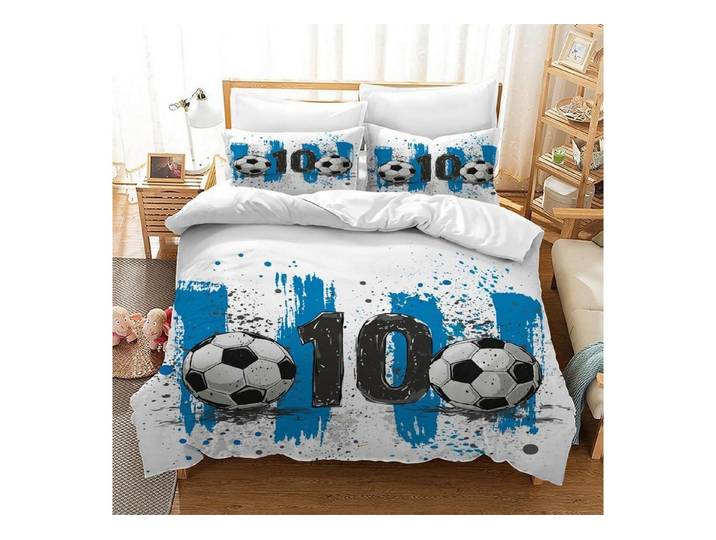 LuxusKollektion Kinderbettwäsche Bettwäsche 3D Fußball Mikrofaser 135x200cm