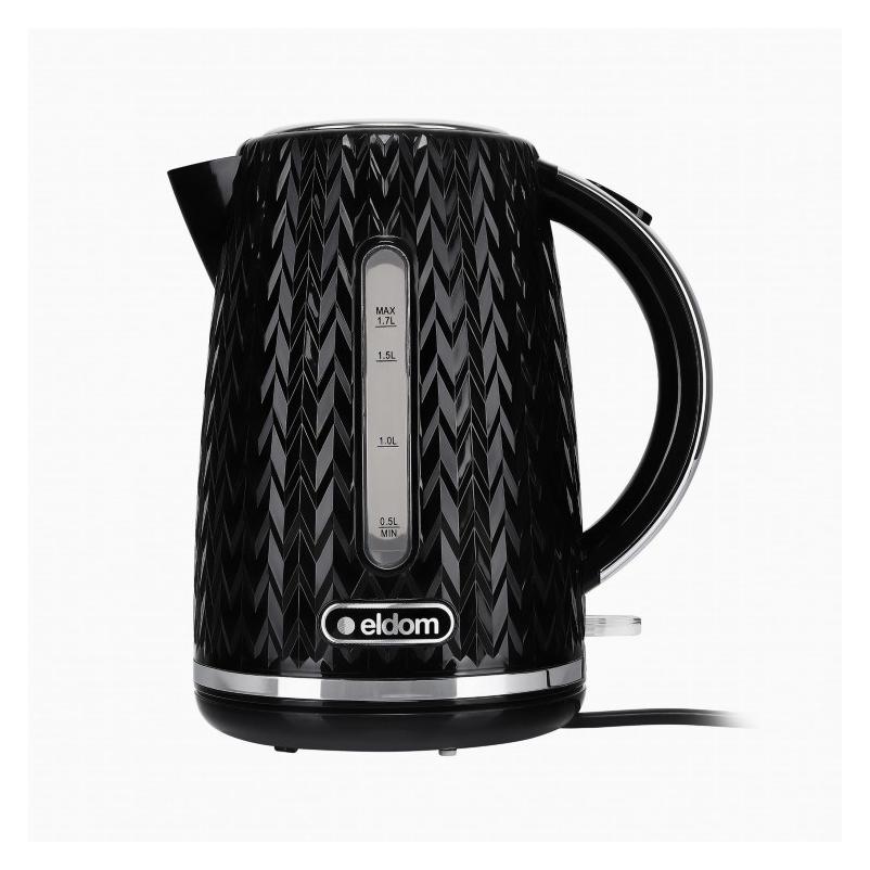 Eldom kettle NELO, capacity 1.7 l, power 2000 W, black (1.70 l) (C260C ELDOM)