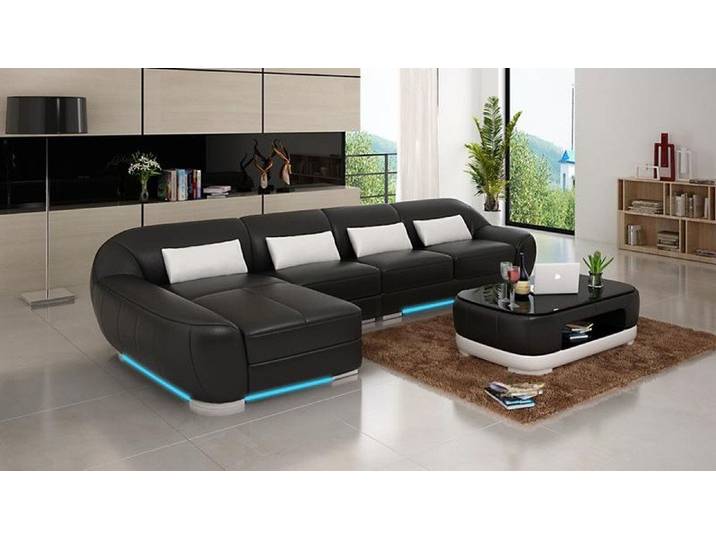 JVmoebel Ecksofa Ledersofa mit USB-Anschluss, modernes Design in elegantem Stil, Made in Europa