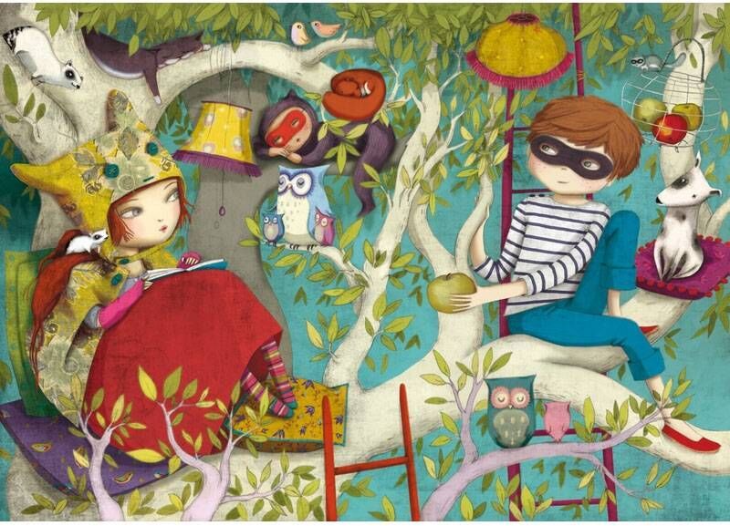 Puzzle Michèle Wilson Puzzle en bois La Lecture - 50 Pièces Boite Kraft