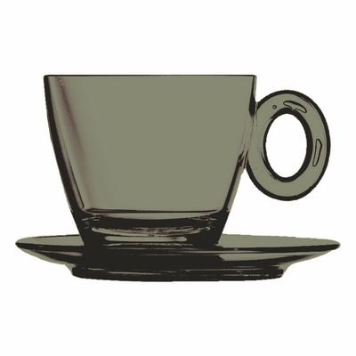 Mepra POLY KAFFEE/CAPPUCCINOTASSE SPA & WELLNESS, 6er Set Onyx